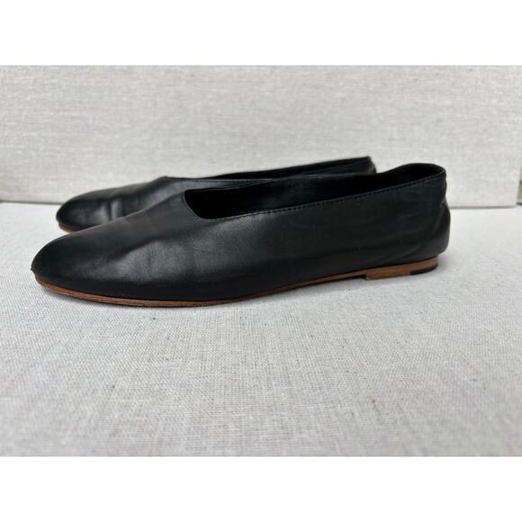 Vince Maxwell Leather Ballet Flat Glove Shoes in Black size 7 comfort slip on - Picture 1 of 8